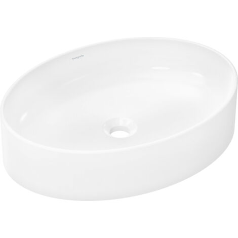 hansgrohe Xuniva D Aufsatzwaschtisch 550x400mm ohne Hahnloch und Überlauf, SmartClean, Weiß