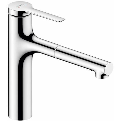 Hansgrohe Zesis M33 - Miscelatore da lavello con doccetta estraibile, cromo 74822000