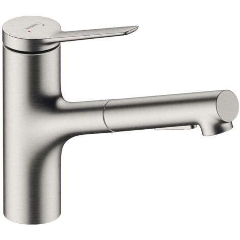 Hansgrohe Zesis M33 - Miscelatore da lavello con doccetta estraibile, simil inox 74820800