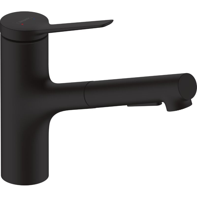 Hansgrohe - Zesis M33 Mitigeur de cuisine 150 avec douchette extractible 2 jets - Noir mat 74800670