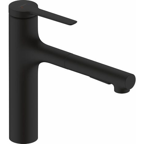 Hansgrohe Zesis Mitigeur de cuisine, ComfortZone 160, douchette extractible 2 jets, saillie 231 mm, 74801, Coloris: chrome - 74801000