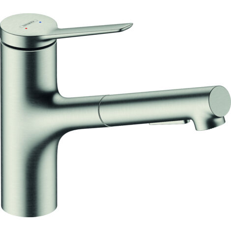 Hansgrohe Zesis M33 - Mitigeur d'évier avec douchette extractible, sBox, aspect inox 74821800