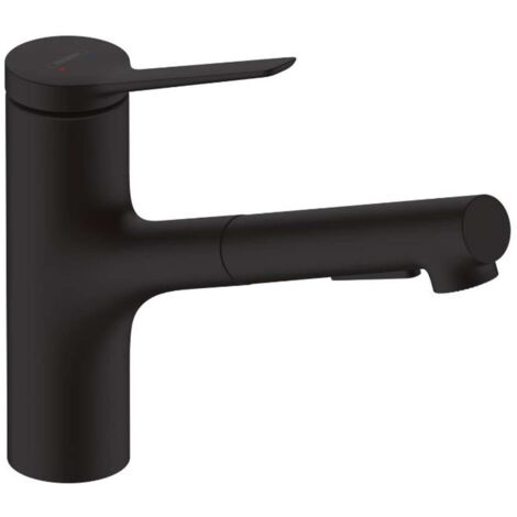 Hansgrohe Zesis M33 - Spültischarmatur 150, mit ausziehbarem Brause, sBox lite, Schwarz matt 74803670