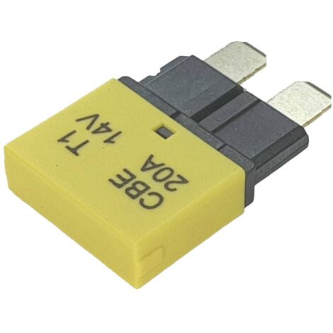 Hansor CBE1-2014 Disjoncteur pour fusible plat standard 20 A jaune 1 pc(s) D334432