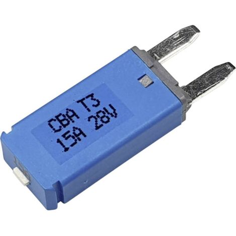 Hansor Circuit Breaker Mini, type 3. Manual Reset, 15A CBA3 Series 15A Interruttore automatico fusibile piatto standard