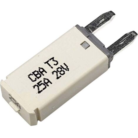 Hansor Circuit Breaker Mini, type 3. Manual Reset, 25A CBA3 Series 25A Disjoncteur pour fusible plat standard 25 A blanc 1 pc(s) Q713172