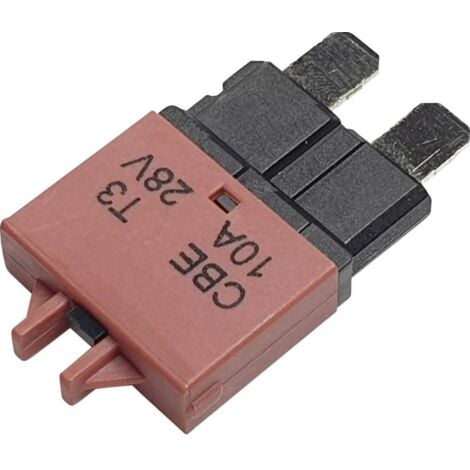 Hansor Circuit Breaker Standard, type 3, Manual Reset, 10A CBE3 Series 10A Disjoncteur pour fusible plat standard 10 A rouge 1 pc(s) Q713112