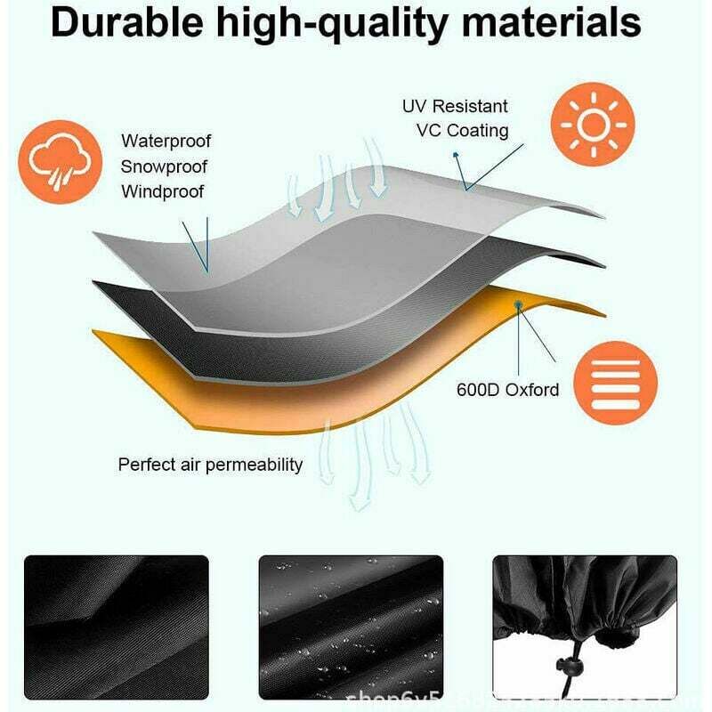 Haolai Patio Housse de radiat pour Oxford 210D imperméable, coupe-vent, protection ronde noire 50 x 50 x 120 cm