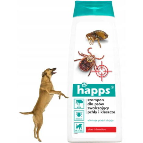 Happs Floh- und Zeckenshampoo für Hunde, 250 ml, wirksamer Schutz