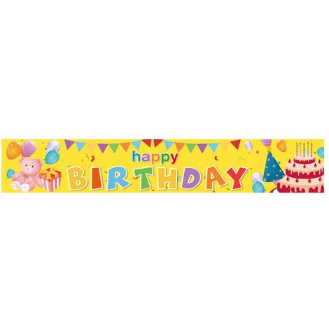 Happy Birthday Yard Buntes Banner Outdoor-Dekoration Geburtstagsfeier Outdoor- und Indoor-hängende Banner – Muster 6