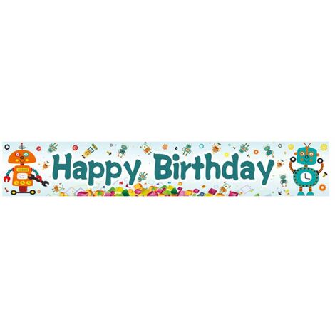 Happy Birthday Yard Buntes Banner Outdoor-Dekoration Geburtstagsfeier Outdoor und Indoor Hanging Banner-Muster 10