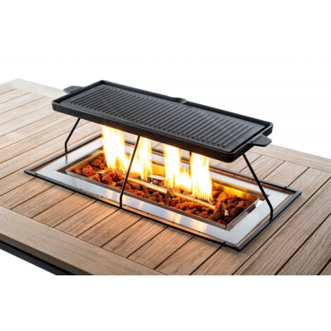 Happy Cocooning Mania Grillplatte für Einbau-Feuertische Grillaufsatz Gusseisen