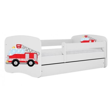HAPPY - Firefighter cot 140 x 80 cm base + mattress + drawers