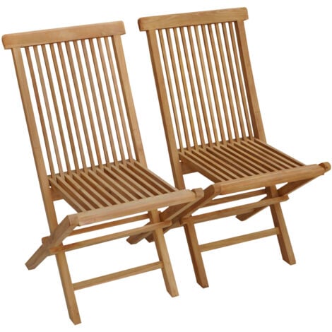 HAPPY GARDEN - Lot de 2 chaises de jardin en teck LOMBOK