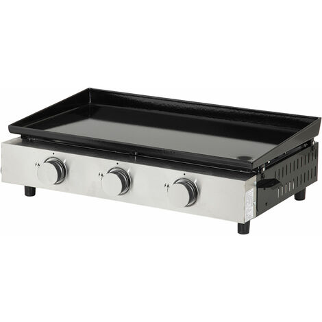 HAPPY GARDEN - Plancha au gaz MÉRIDA 3 brûleurs 6 kW
