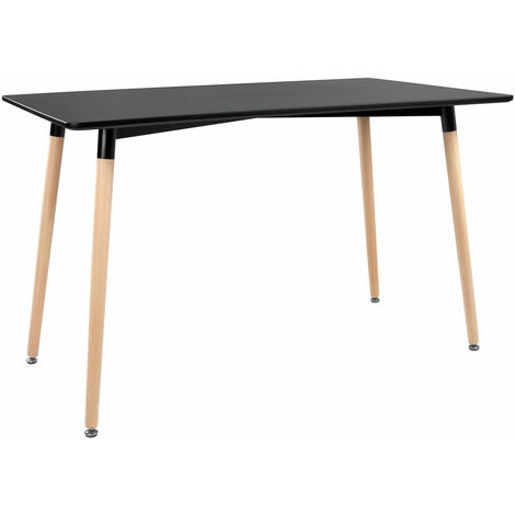 HAPPY GARDEN - Table rectangulaire 120 × 70cm noire PIA