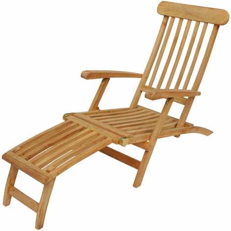 HAPPY GARDEN - Transat pliant 153cm en teck LOMBOK