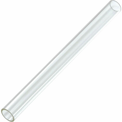 Happy Garden – Tube en verre pour parasol chauffant gaz STOCKHOLM – Ø 10cm – H 125,4cm – Épaisseur 0,3cm – Verre incolore pour stabilité