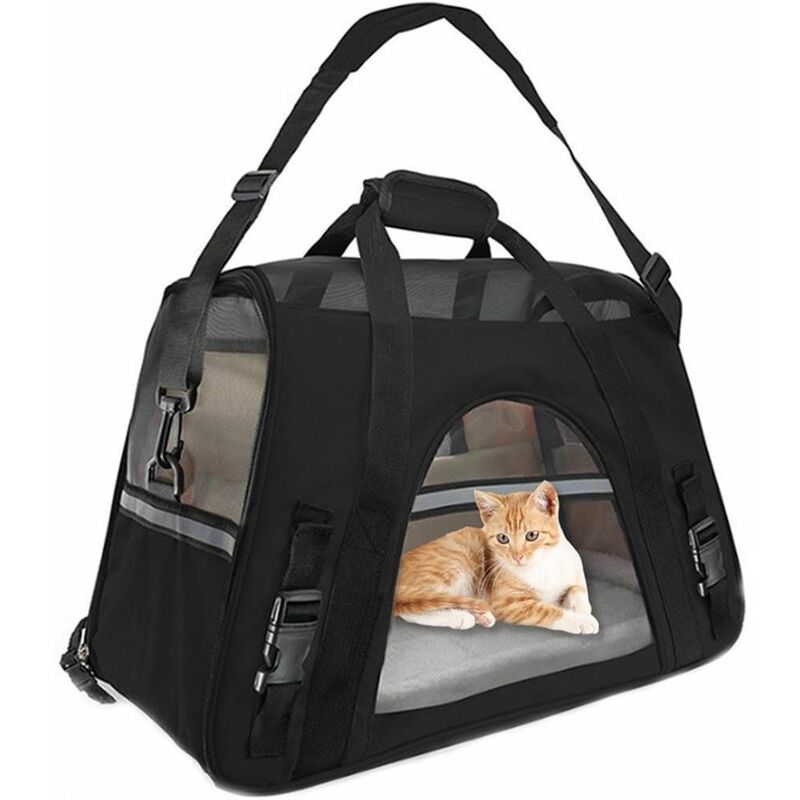 HAPPY HACHI Haustier Transporttasche für Hunde & Katzen Komfort Transportbox Weiche Reisetasche für Haustiere Travel Trägerkäfig Carrier