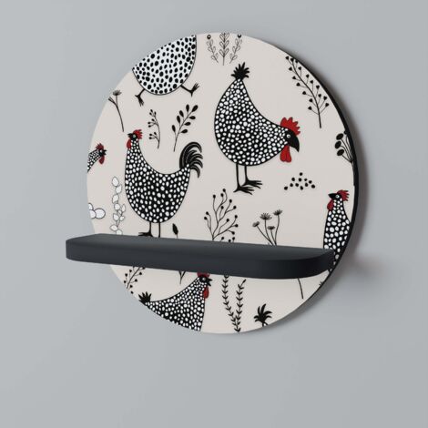 HAPPY HENS Rundes Regal Schwarz