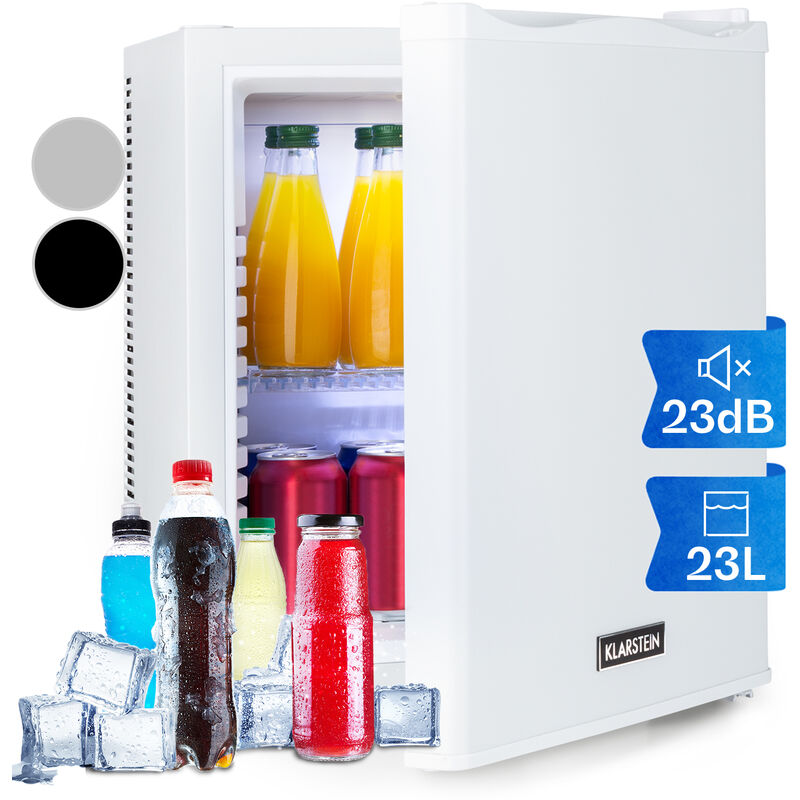 Klarstein - Mini Frigo de Chambre de 23L pour Snacks et Boissons, Petit Frigo Top Silencieux, Mini Bar, Petit Réfrigérateur Camping, Mini Frigo