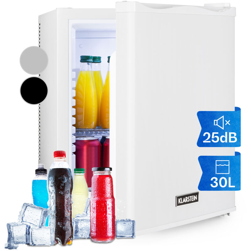 Klarstein - Mini Frigo de Chambre de 30L pour Snacks et Boissons, Petit Frigo Top Silencieux, Mini Bar, Petit Réfrigérateur Camping, Mini Frigo