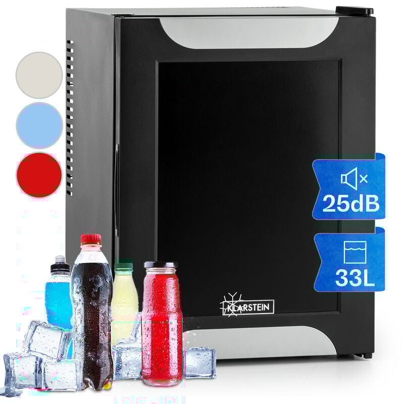 Klarstein - Mini Frigo de Chambre de 33L pour Snacks et Boissons, Petit Frigo Top Silencieux, Mini Bar, Petit Réfrigérateur Camping, Mini Frigo
