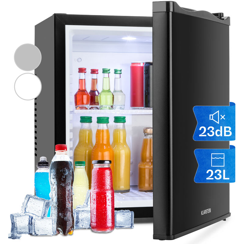 Klarstein - Mini Frigo de Chambre de 23L pour Snacks et Boissons, Petit Frigo Top Silencieux, Mini Bar, Petit Réfrigérateur Camping, Mini Frigo