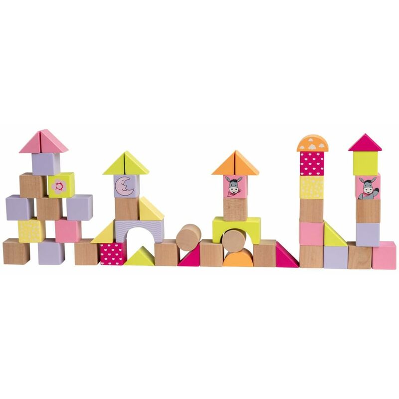 

Bloques de madera burro morado y amarillo - Multicolor - Happy People