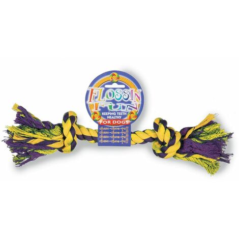 Happy Pet Flossin Fun 2 Knot Rope Chew Medium PK3 - 46014