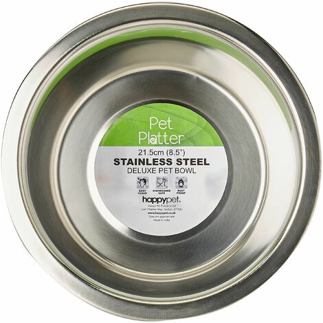 Happy Pet Stainless Steel Pet Bowl 21.5cm  8.5 1400ml 266337