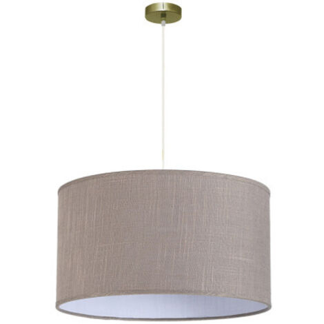 Happy Suspension 3xe27 Cuir/gris Regx60x60 Cm Sans Diffuseur