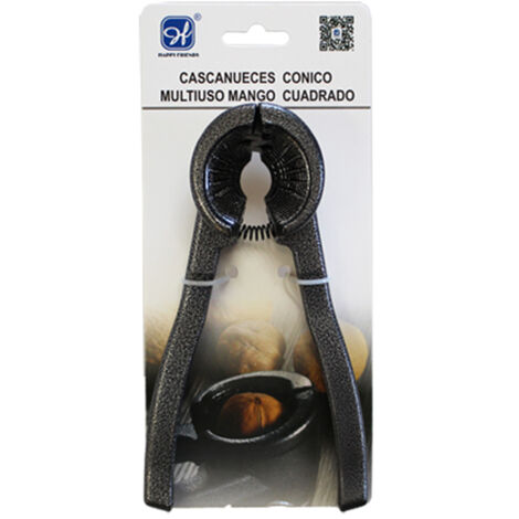 HAPPYFRIENDS cascanueces conico metal , Cascanueces cónico realizado en resistente metal y con un sencillo mecanismo de muelle perfecto para abrir frutos secos de diferentes tamaño