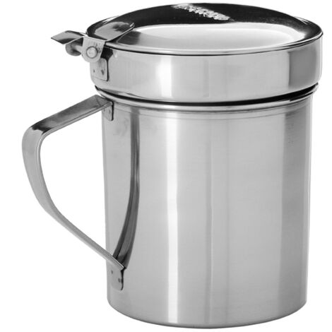 HAPPYFRIENDS grasera inoxidable 700 ml 12x13,5 cm carne , Grasera inoxidable 700 ml 12 x 14 cm para carneHecho de acero inoxidableEs apta para el lavavajillasVolumen de