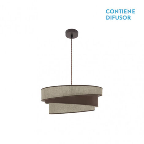 Hara Pendelleuchte 2xe27 braun/braun regx50x50 cm