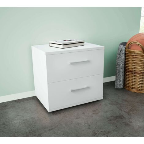 HARALD - comodino 2 cassetti moderno
