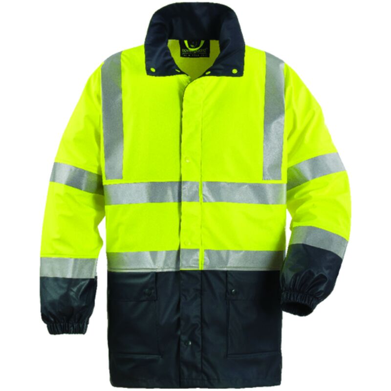 Coverguard - Veste de pluie haute visibilité Harbor Jaune / Bleu Marine l Coverguard - Veste de pluie haute visibilité Harbor Jaune / Bleu Marine l