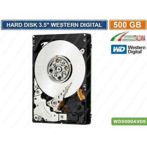 HARD DISK HD 3,5" INTERNO 500GB SATA WESTERN DIGITAL 5400RPM DVR CCTV WD5000AVDS