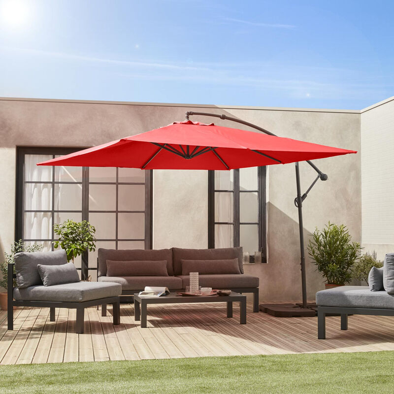 

Hardelot, sombrilla 3x3m Alice's Garden - Rojo