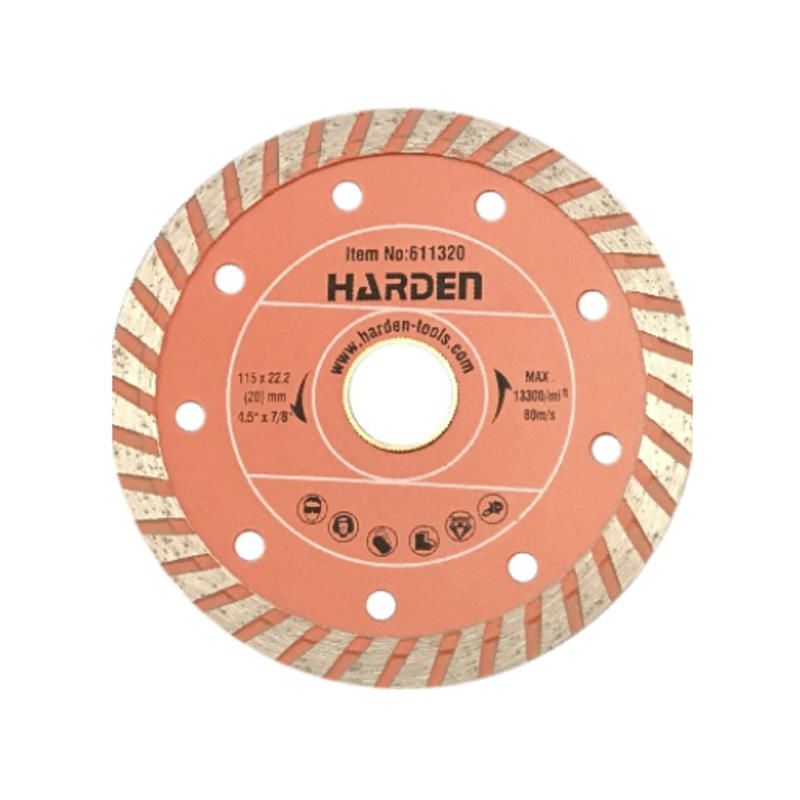 angle grinder diamond blades disc 115 mm turbo type for stone concrete ceramic bricks - Harden