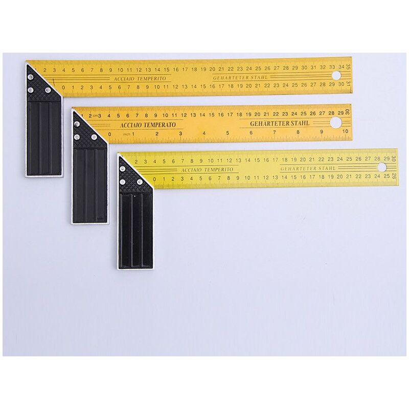 Squadra in acciaio temprato con maniglia in