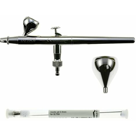 Harder & Steenbeck Ultra Two in One double action Pistolet aérographe Diam. gicleurs 0,2 + 0,4 mm