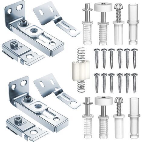Hardware-Kit für Falttüren, kompatibel mit 7/8" bis 1" Schienen, Installations- und Reparaturteile für Falttüren (2-teiliges Hardware-Kit für Falttüren)