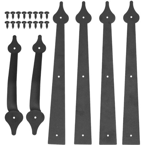Hardware per decorazione porta in ferro battuto con maniglia per garage in stile americano