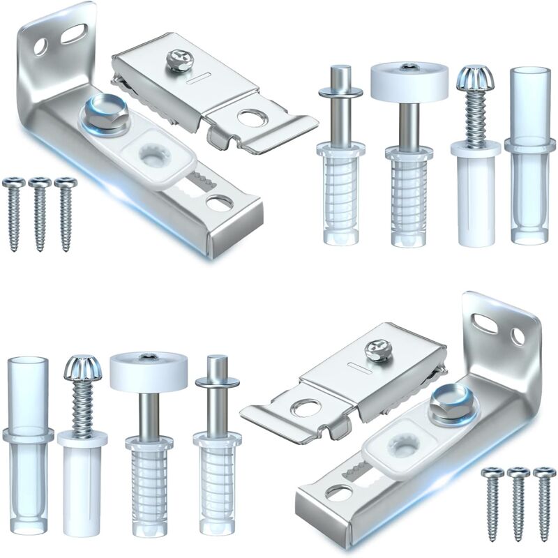 Hardware Repair Kit - 2 Pack Door Replacement Parts, 3/8' Pivot, 7/8' Guide Wheel, for Bi-Fold Pocket Door, Accordion Door, Barn Door