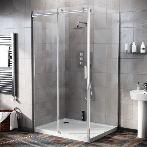 Hardwick 1100 x 900mm Frameless Sliding Shower Door Enclosure