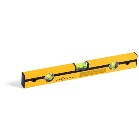 HARDY WORKING TOOLS Livelle a bolla, Orizzontale-, Verticale-, Angolo- Bolla Misurazione, Lunghezza 40cm, Serie 42, Giallo, A0730-420400
