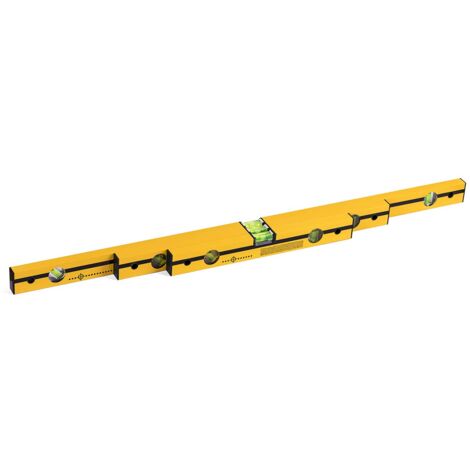 HARDY WORKING TOOLS Livelle a bolla Set, Orizzontale-, Verticale-, Angolo- Bolla Misurazione, 3 Pezzi allineare, Lunghezza 40cm, Lunghezza 60cm, Lunghezza 100cm Serie 42, Giallo, A0730-420000