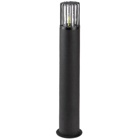HAREN, OUTDOOR FLOOR LAMP, BLACK ALUMINIUM LAMP WITH TRANSPA