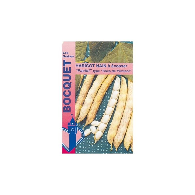 Graines Bocquet - Haricot nain à écosser Pactol (type coco paimpolais) - 90g